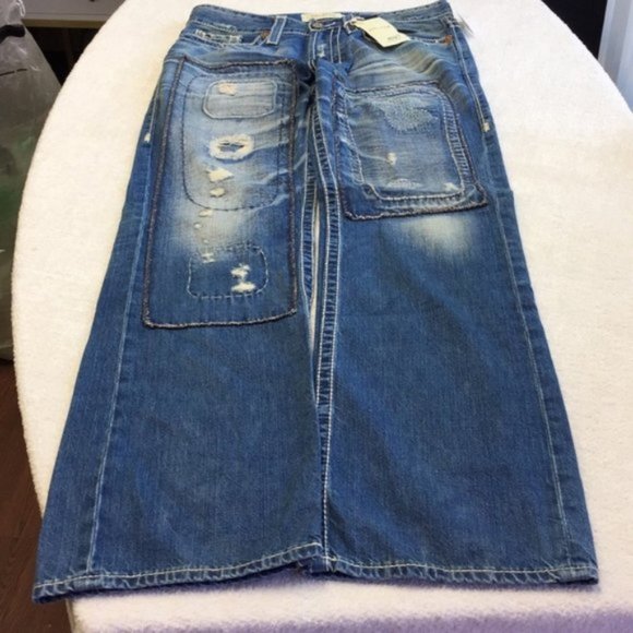 NWT Big Star Union Vintage Jeans, Thick Stitch Embroidered